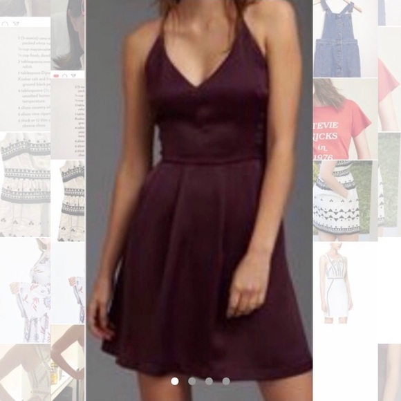 4/$30 Burgundy dress with lace back from Dynamite - Picture 1 of 3